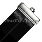 20mm flat RECTANGLE LOOP end ANT SILVER - 10 pcs