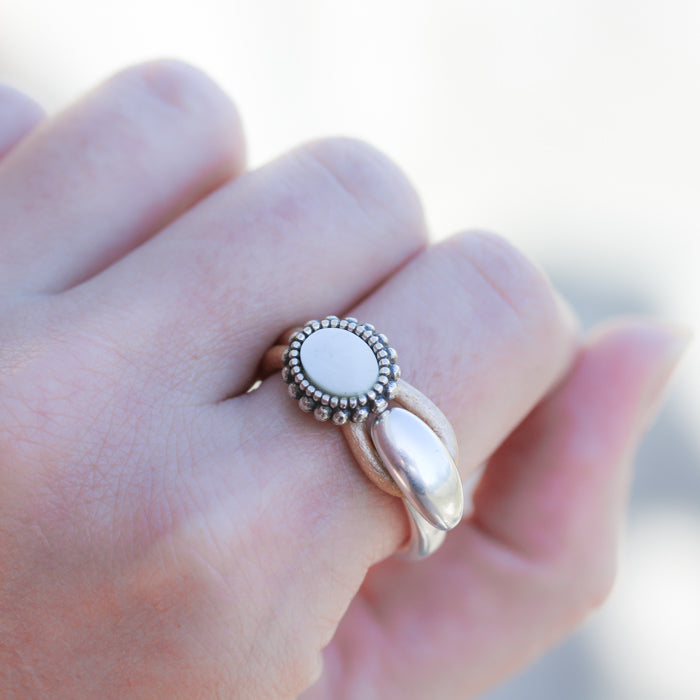 2mm round SWAN half ring - 10 pcs