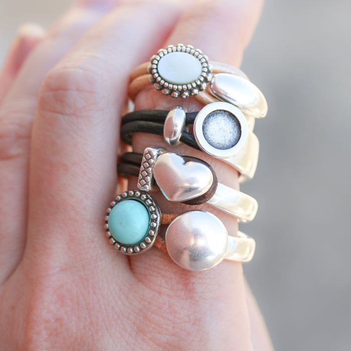 2mm round BLANK SETTING half ring - 10 pcs