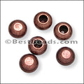 2mm round ball end caps ANT COPPER - 50 pcs