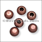2mm round ball end caps ANT COPPER - 50 pcs