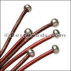 2mm round ball end caps SILVER - 50 pcs