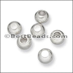 2mm round ball end caps SILVER - 50 pcs