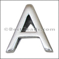 10mm flat LETTER A spacer ANT. SILVER - 10 pcs