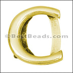 10mm flat LETTER C spacer GOLD - 10 pcs