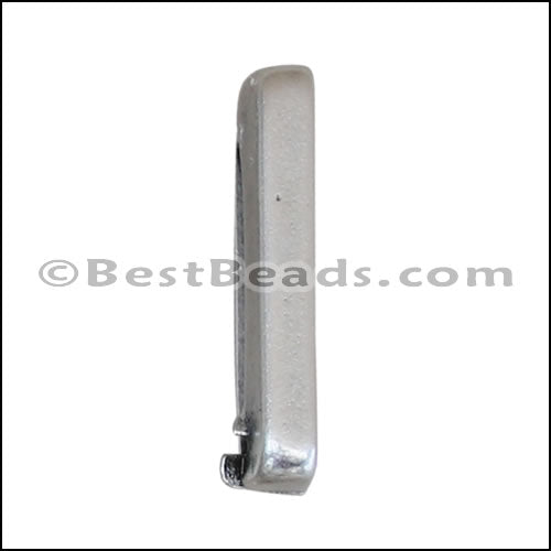 10mm flat LETTER I spacer ANT. SILVER - 10 pcs