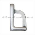 10mm flat LETTER L spacer ANT. SILVER - 10 pcs