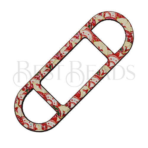 10mm flat LEATHER FRAME - STYLE 1 - SWEETHEART - 5 pcs