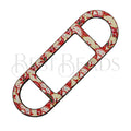 10mm flat LEATHER FRAME - STYLE 1 - SWEETHEART - 5 pcs