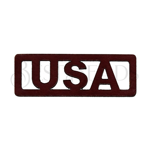 10mm flat LEATHER FRAME - USA - PLUM - 5 pcs