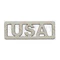 10mm flat LEATHER FRAME - USA - WHITE - 5 pcs