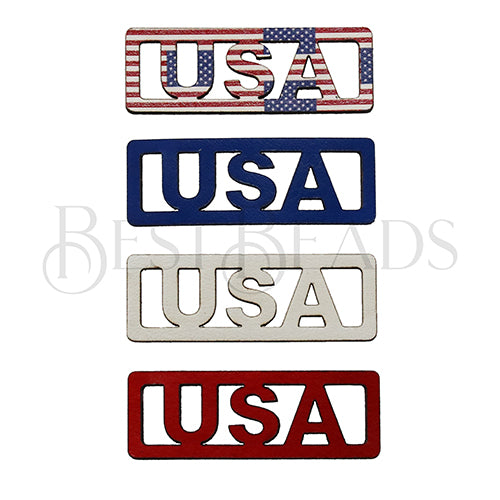 10mm flat LEATHER FRAME - USA - ELECTRIC BLUE - 5 pcs