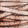 10mm flat BARK leather TAN - meter