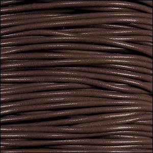 1mm round KANGAROO leather DISTRESSED BROWN - 25m SPOOL