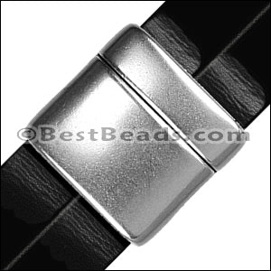 20mm flat ROUNDED magnetic clasp ANT BRASS - 5 clasps