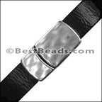 10mm flat HAMMERED magnetic clasp ANT COPPER - 5 clasps
