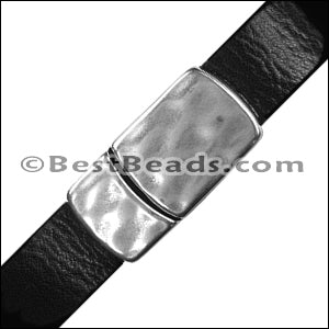10mm flat HAMMERED magnetic clasp ANT COPPER - 5 clasps
