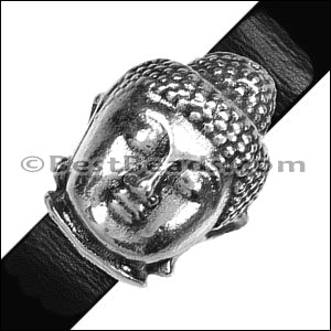 6mm flat BUDDHA magnetic clasp ANT BRASS - 10 clasps