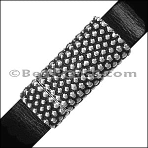 5mm flat DOT magnetic clasp ANT SILVER - 10 clasps