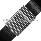 10mm flat DOT magnetic clasp ANT BRASS - 10 clasps