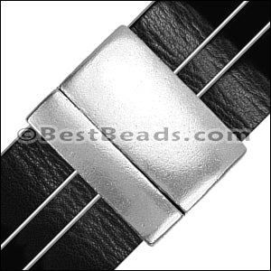 25mm flat RECTANGLE magnetic clasp ANT BRASS - 5 clasps