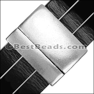 30mm flat RECTANGLE magnetic clasp ANT BRASS - 5 clasps