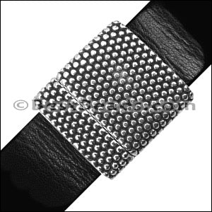 15mm flat DOT magnetic clasp ANT SILVER - 5 clasps