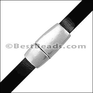 5mm flat TAPERED magnetic clasp ANT SILVER - 10 clasps