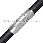 4mm round CURVED TUBE magnetic clasp ANT BRASS - 10 pcs