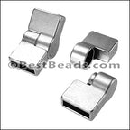10mm flat HINGE magnetic clasp ANT SILVER - 10 clasps