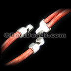 5mm round DOUBLE HINGE magnetic clasp ANT SILVER - 10 clasps