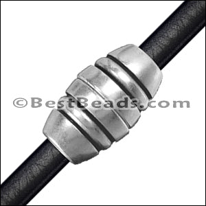 2mm round BARREL magnetic clasp ANT. SILVER - 10 pcs