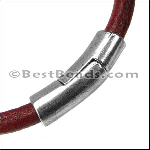 5mm round CURVED TUBE magnetic clasp GOLD - 5 clasps