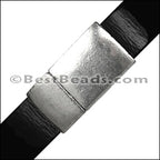10mm flat RECTANGLE magnetic clasp ANT SILVER - 10 clasps