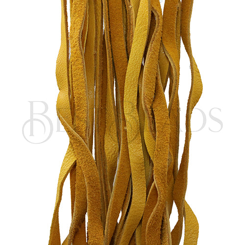 6mm Flat DEERSKIN lace GOLD - Bag of 10