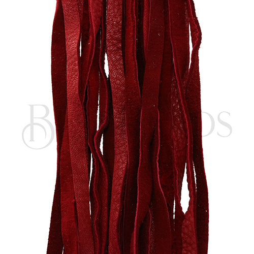 6mm Flat DEERSKIN lace RED - Bag of 10