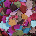 Suede Flowers - MEDIUM Buttercup - 10 pcs Assorted