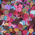 Suede Flowers - SMALL Buttercup - 10 pcs Assorted