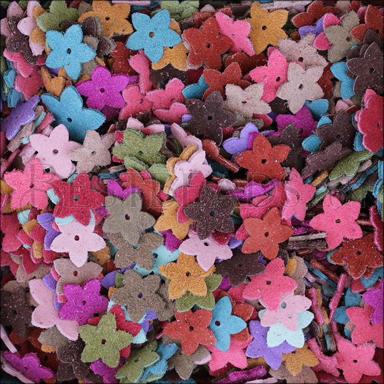 Suede Flowers - SMALL Bellflower - 10 pcs Assorted