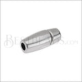 3mm round BASIC magnetic clasp ANT SILVER - 10 clasps