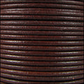 2mm Round Mediterranean Leather BROWN - 20m SPOOL