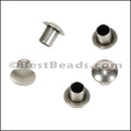 Glue - in Bead Cap ANT. SILVER - 25 pcs
