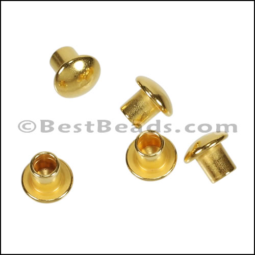 Glue - in Bead Cap SHINY GOLD - 25 pcs