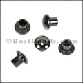 Glue - in Bead Cap GUNMETAL - 25 pcs
