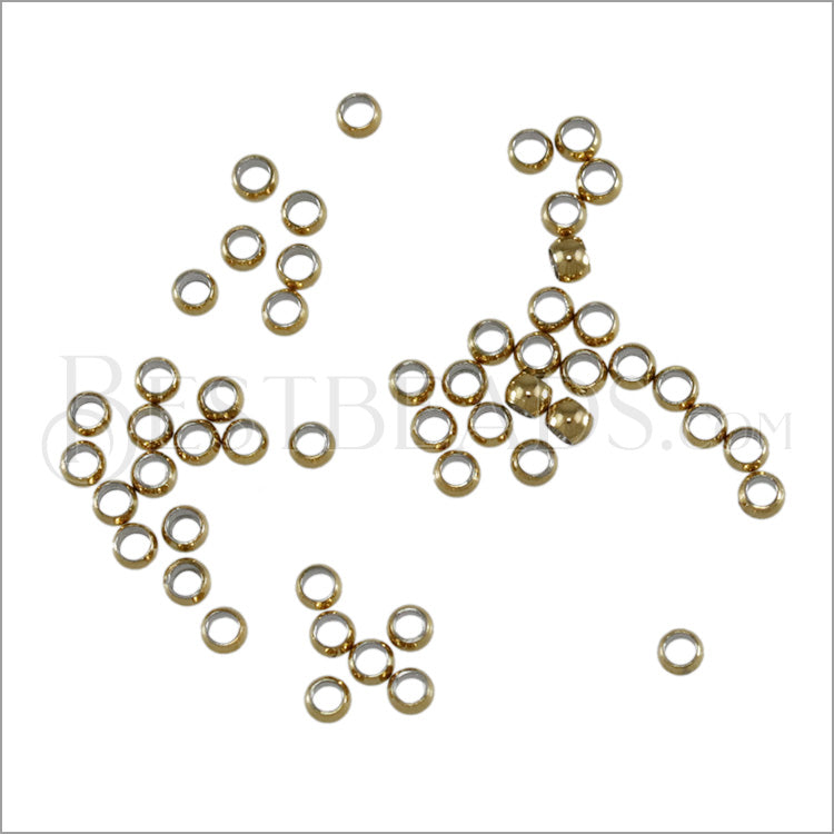 1mm Crimp Bead GOLD per 50 pcs