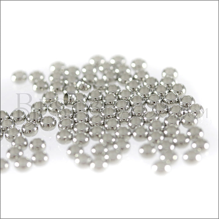2mm Crimp Bead SILVER per 100 pcs
