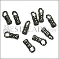 1.5mm Leather Crimp End with Loop GUNMETAL - approx. 72 pcs