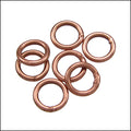 CLOSED jump ring 8mm ounce ANTIQUE COPPER