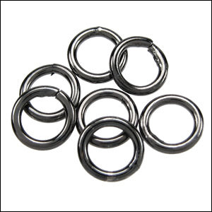 CLOSED jump ring 6mm ounce GUNMETAL