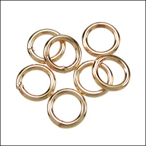 CLOSED jump ring 6mm ounce GOLD